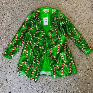 Green sequin Christmas jacket